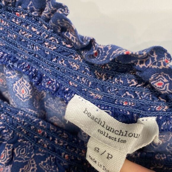 BeachLunchLounge Womens Paisley Off Shoulder Pullover Blouse Multicolor Small - Picture 5 of 7